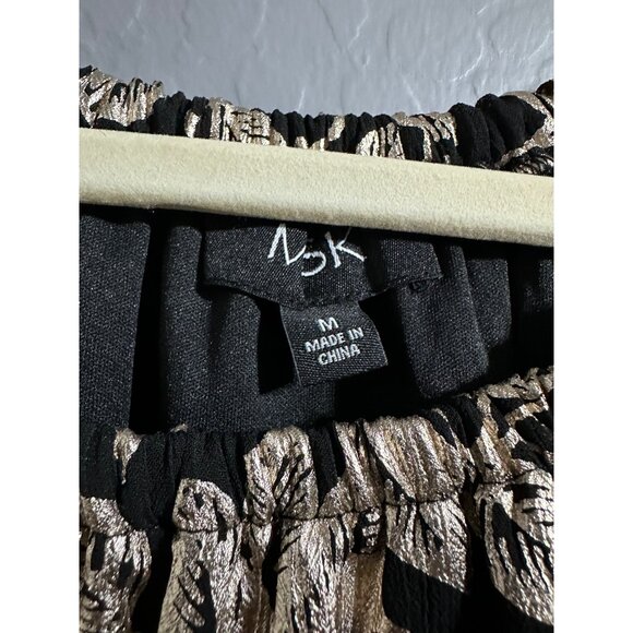 MST Women's Floral Metallic-Chiffon Balloon-Sleeve Top Size M NWT - Picture 4 of 7